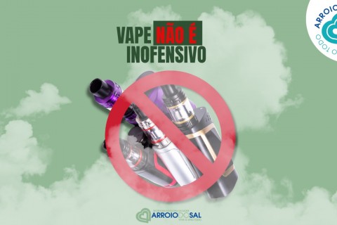 Secretaria de Saúde alerta sobre riscos do uso de vape e cigarros eletrônicos entre jovens de Arroio do Sal