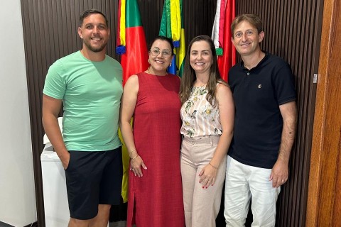 Prefeita e Presidente da Câmara de Três Cachoeiras realizam primeiro encontro oficial do ano