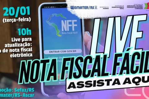 Nota Fiscal Eletrônica: Emater/RS-Ascar e Sefaz promovem live de atualização para produtores rurais