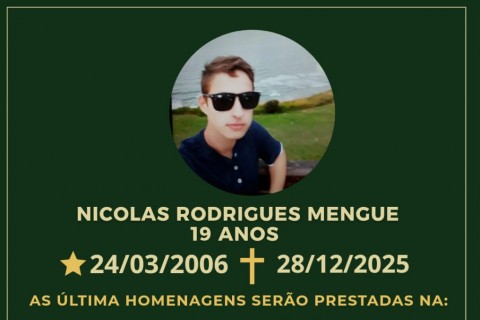 Jovem de 19 anos será sepultado nesta segunda-feira em Três Cachoeiras