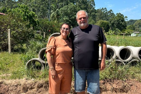 Começa obra de pavimentação na Rua Pinho Baltazar em Santo Anjo da Guarda