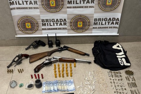 Cinco prisões e quatro armas apreendidas em ações da BM em menos de 24 horas no Litoral Norte