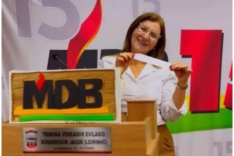 Rosa Lummertz assume presidência do MDB de Torres e se torna a primeira mulher a comandar a sigla no município