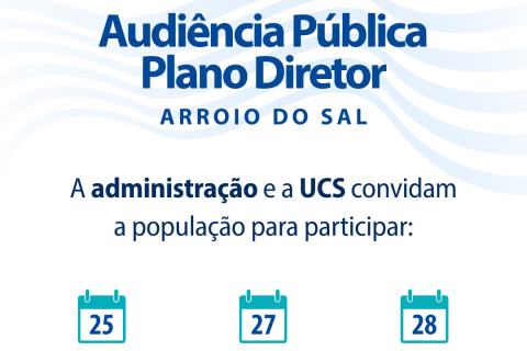 Audiências públicas irão debater a revisão do Plano Diretor de Arroio do Sal
