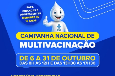Três Cachoeiras realiza Campanha Nacional de Multivacinação para crianças e adolescentes