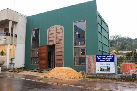 Obra da Casa de Cultura de Três Cachoeiras avança