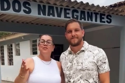 Prefeita Fabiana Leffa autoriza início das obras de cobertura do saguão da escola Nossa Senhora dos Navegantes