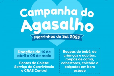 Colabore com a Campanha do Agasalho 2025 de Morrinhos do Sul