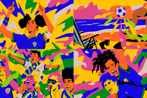 Ilustrações das cidades-sede apresentadas no dia em que o Brasil celebra 500 dias para a Copa do Mundo Feminina da FIFA™
