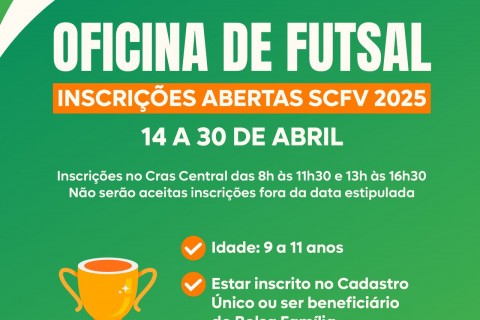 Prefeitura de Morrinhos do Sul abre inscrições para grupo de futsal do SCFV 2025