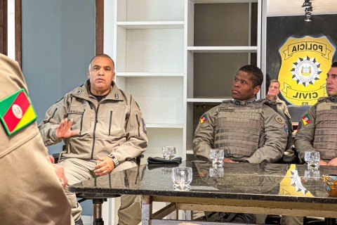 BM e PC realizam reunião da em Cidreira com foco na prevenção dos crimes no município