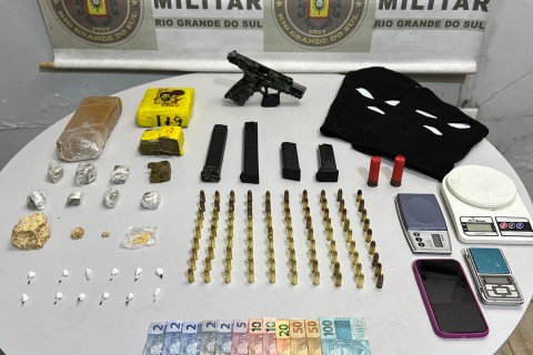 BM prende foragido por tentativa de homicídio, porte ilegal de arma de fogo, tráfico de drogas em Arroio do Sal
