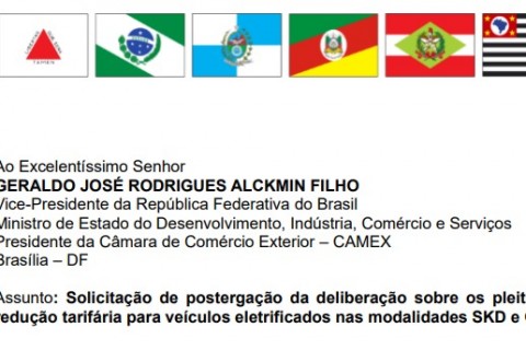 Governadores pedem à CAMEX adiamento de decisão sobre tarifa para veículos eletrificados
